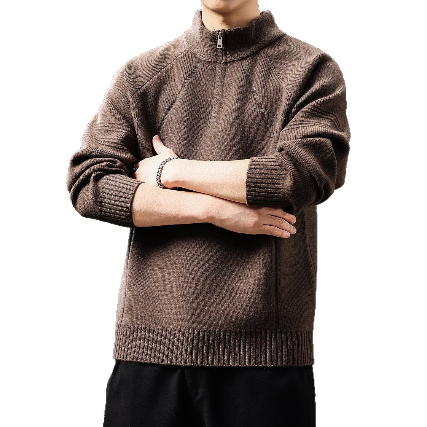 Premium Quarter-Zip Knit Pullover