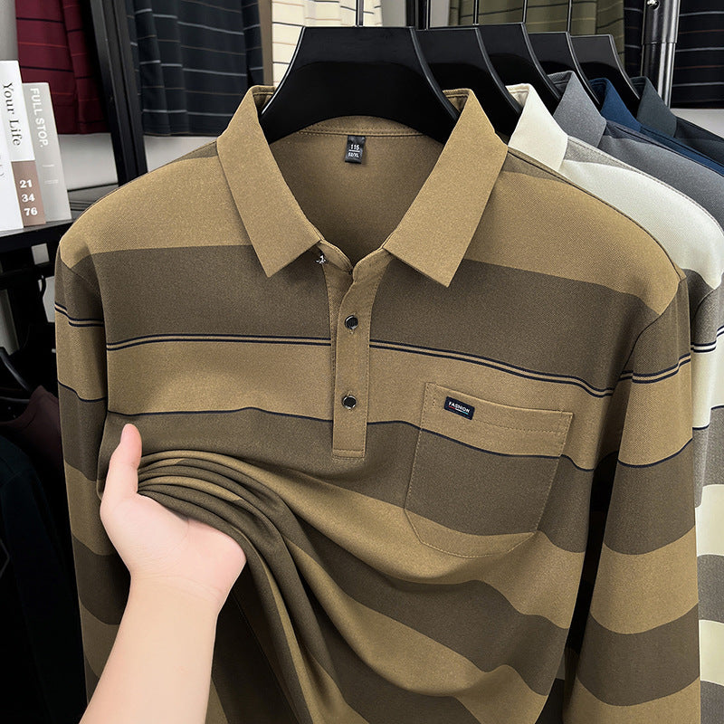 Men's Striped Polo Shirt