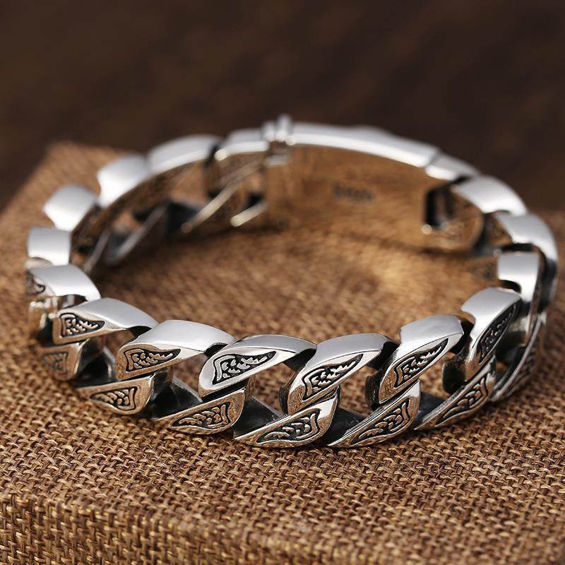 Vintage Crown Emblem Curb Bracelet