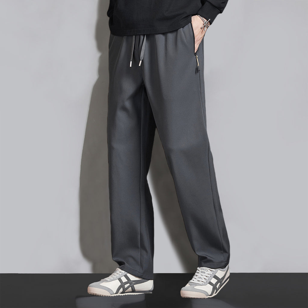 Straight-Leg Casual Sport Trousers