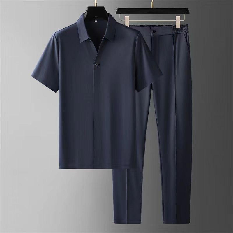 Seamless Ice Silk Men's Suit