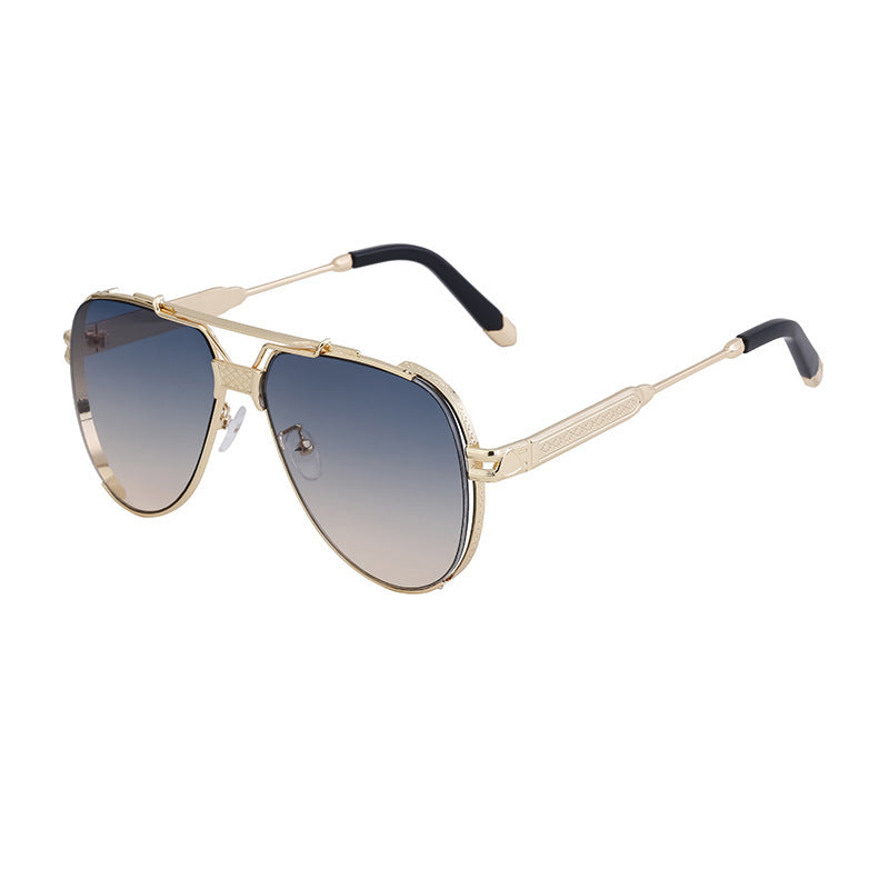 Aviation-Inspired Double-Bar Sunglasses