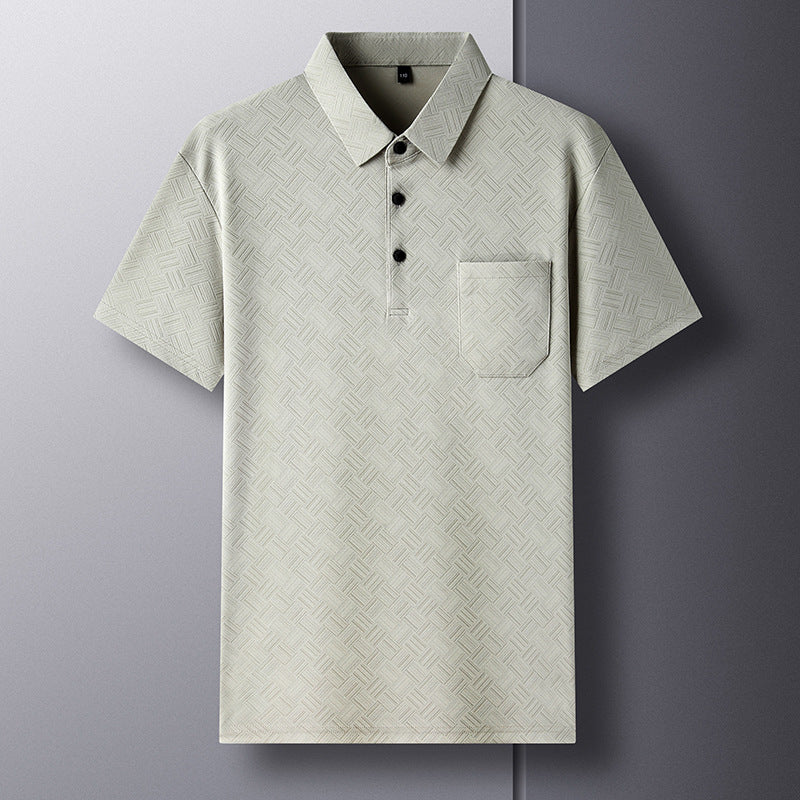 Textured Geometric Polo