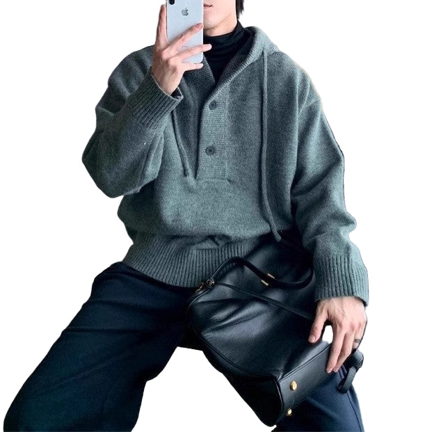 Knit Cardigan Hoodie