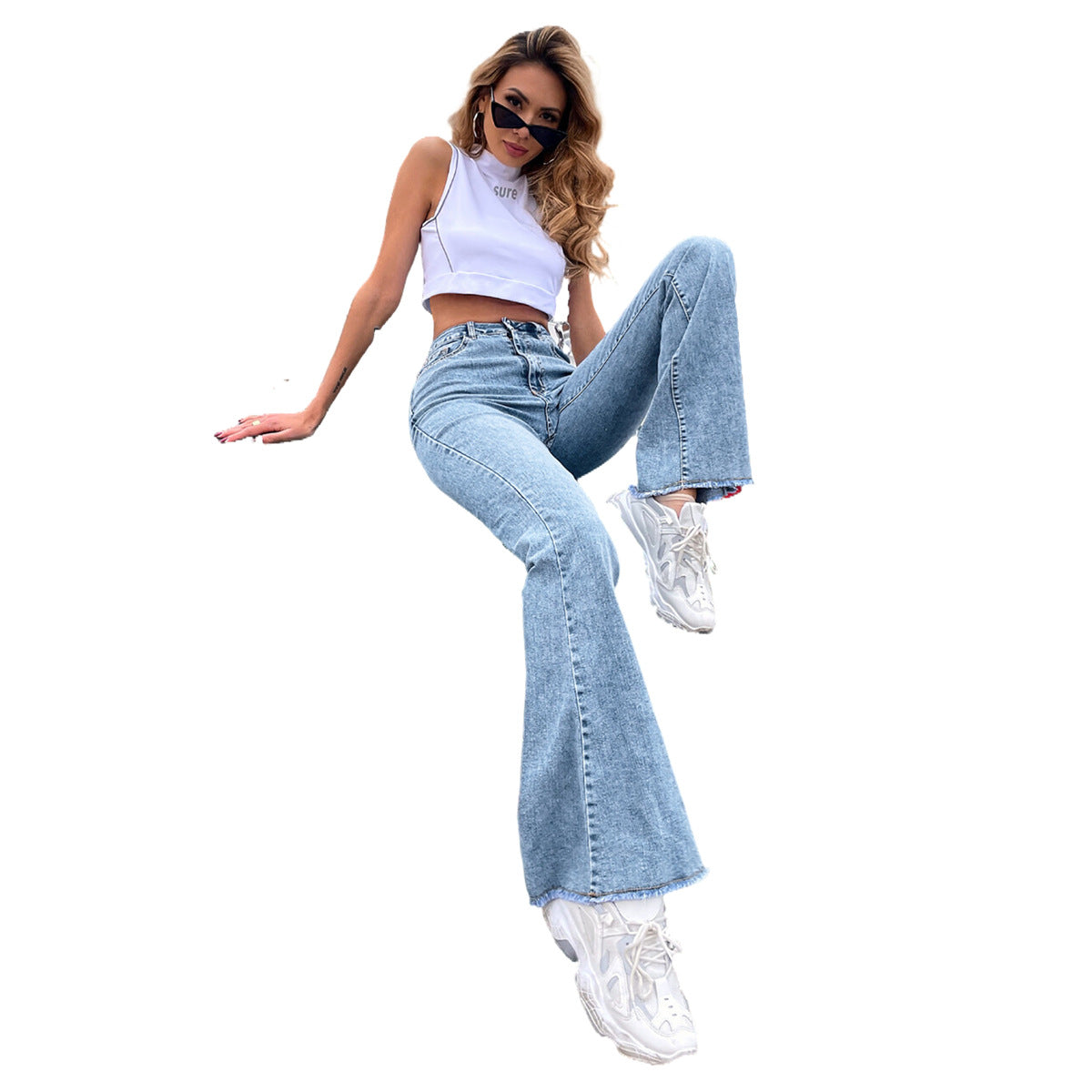 High-Waist Wide-Leg Jeans