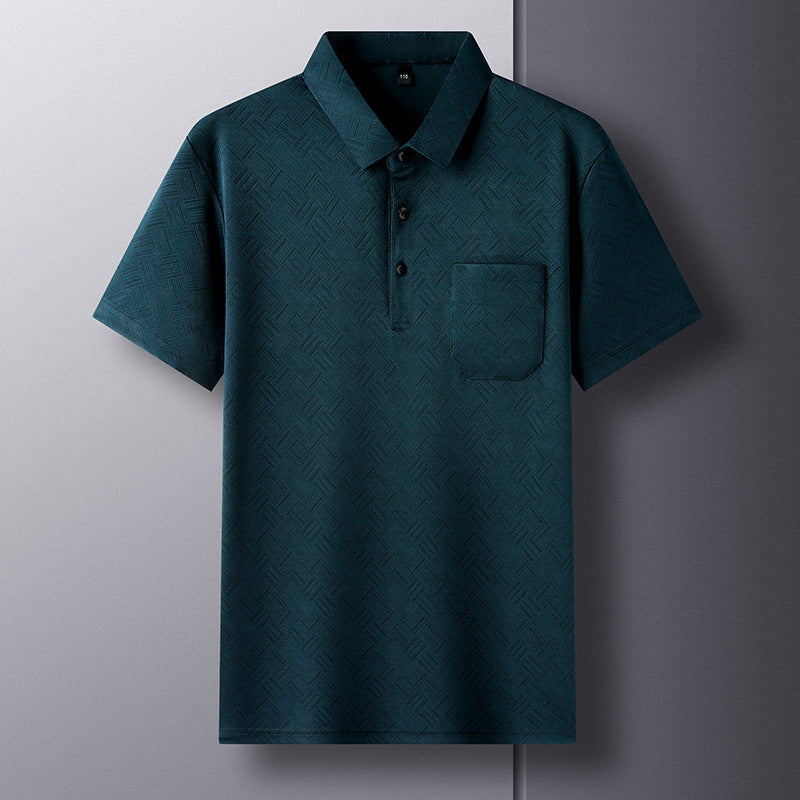 Textured Geometric Polo