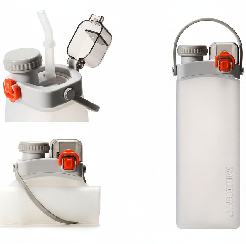 600ml Collapsible Silicone Water Bottle