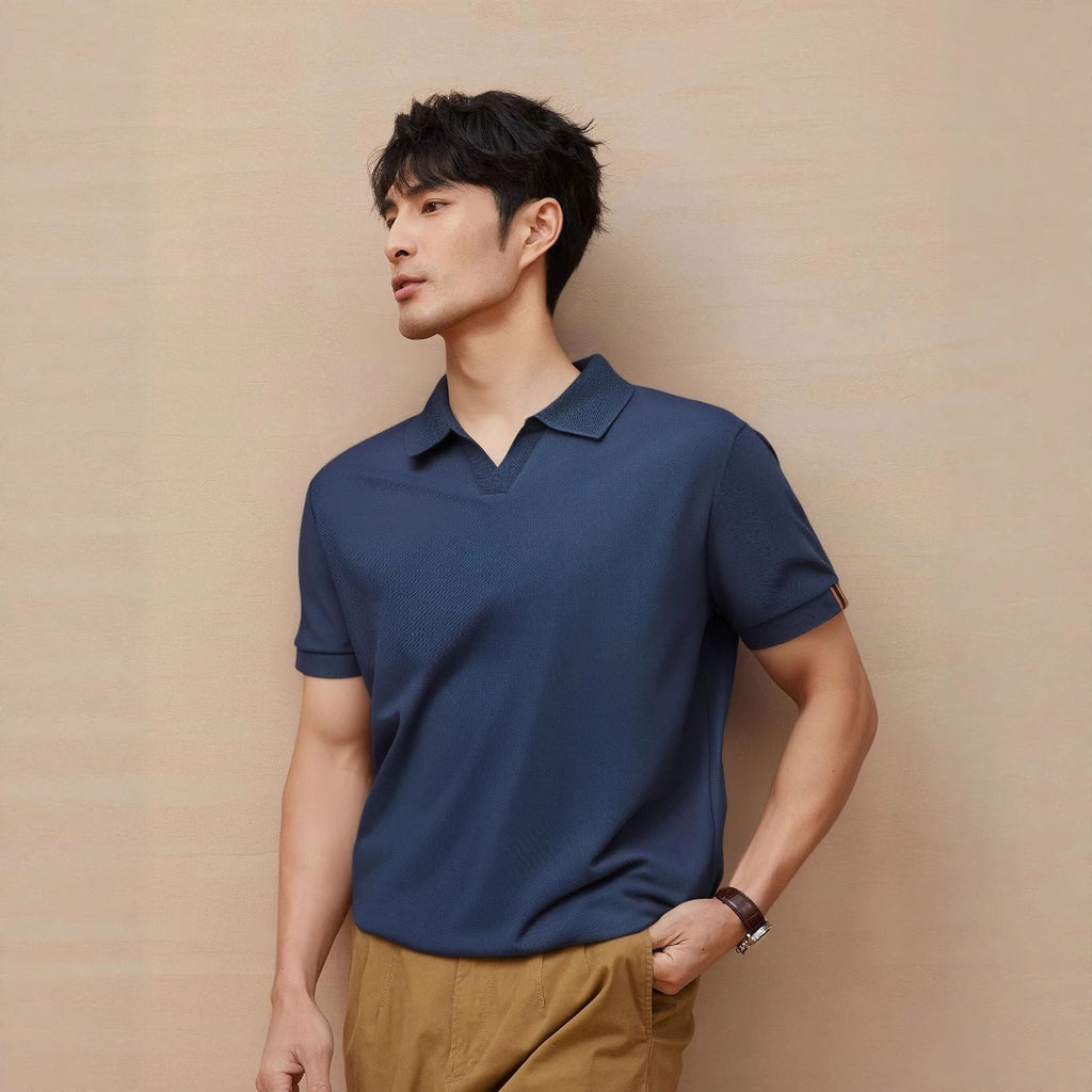 Men's Textured Polo Shirt