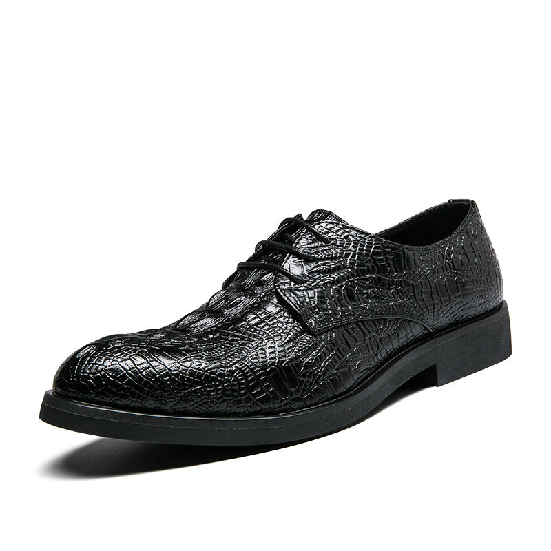 Men's Alligator-Embossed Oxfords