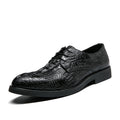 Men's Alligator-Embossed Oxfords