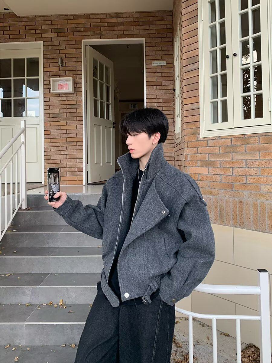 Stylish Deconstructed Zipper Jacket