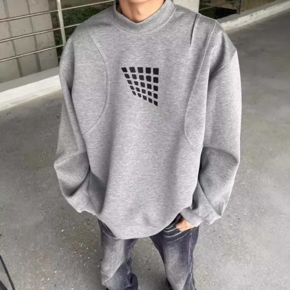 Matrix Grid Oversized Crewneck