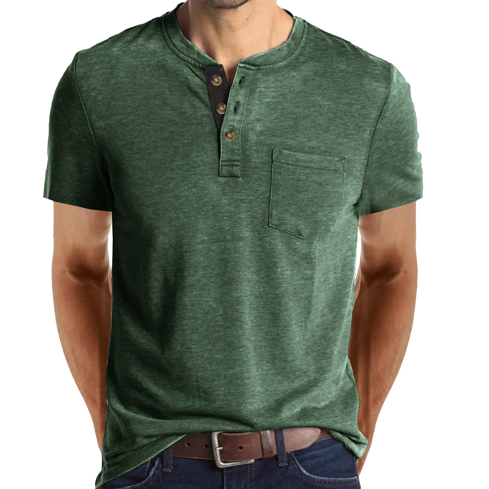Men’s Slim-Fit Henley Tee