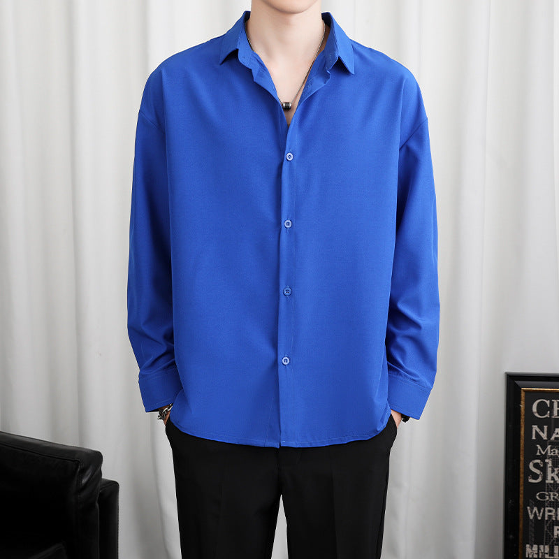 Youthful Loose Cotton Long-Sleeve Shirt