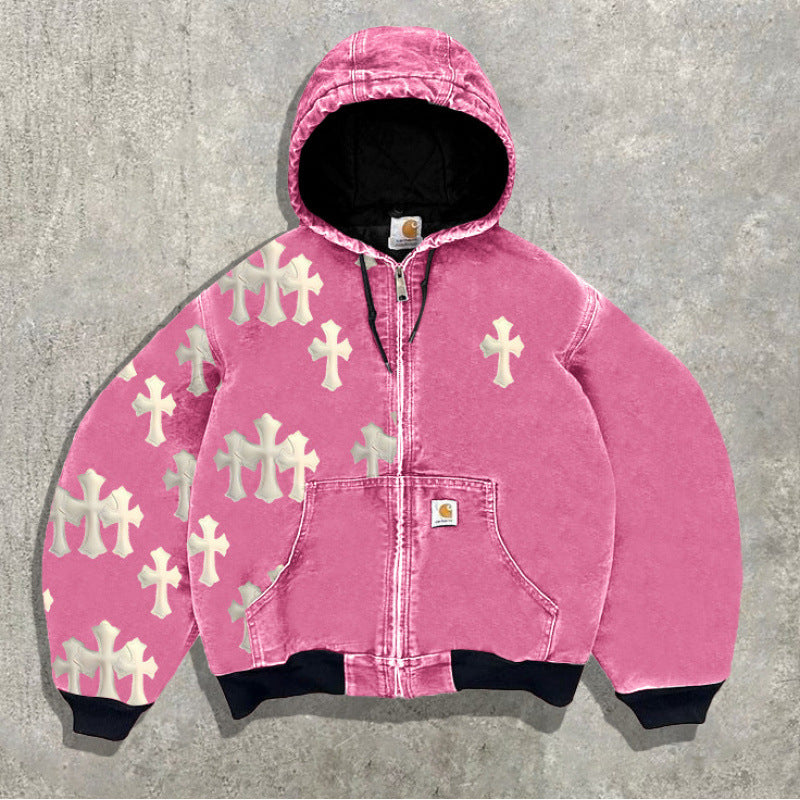 Men’s Hooded Utility Print Jacket