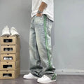 Retro Side Stripe Straight Leg Jeans