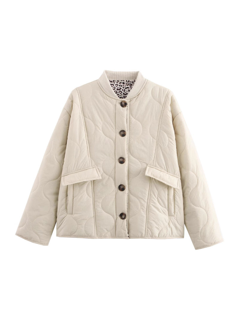 Women's Quilted Button Jacket