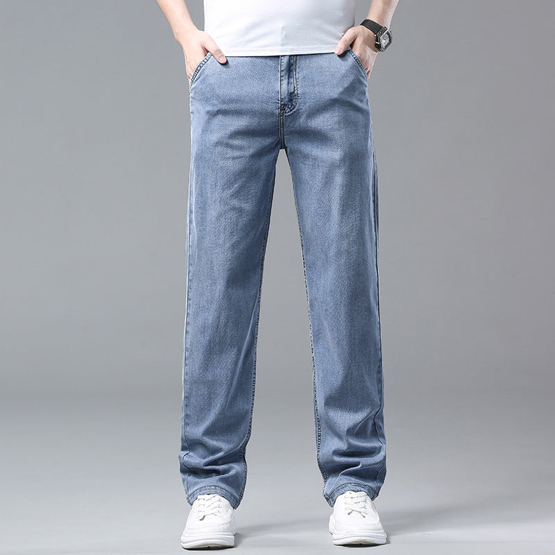 Ice Silk Wide-Leg Jeans