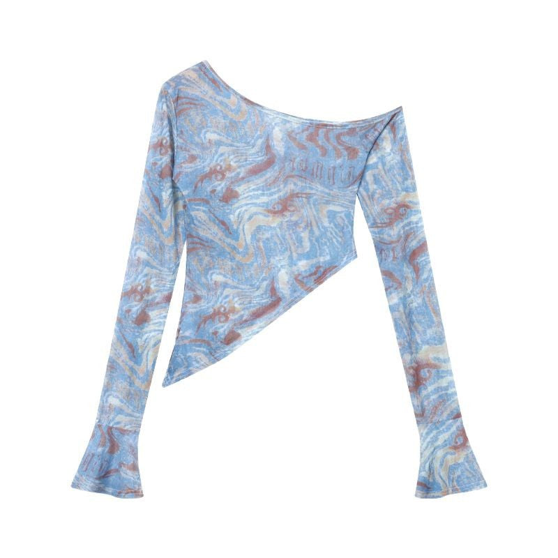 Asymmetrical Long-Sleeve Top