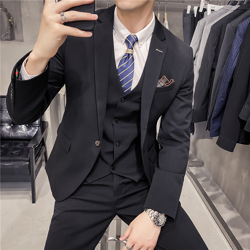 Korean Style Three-Piece Suit