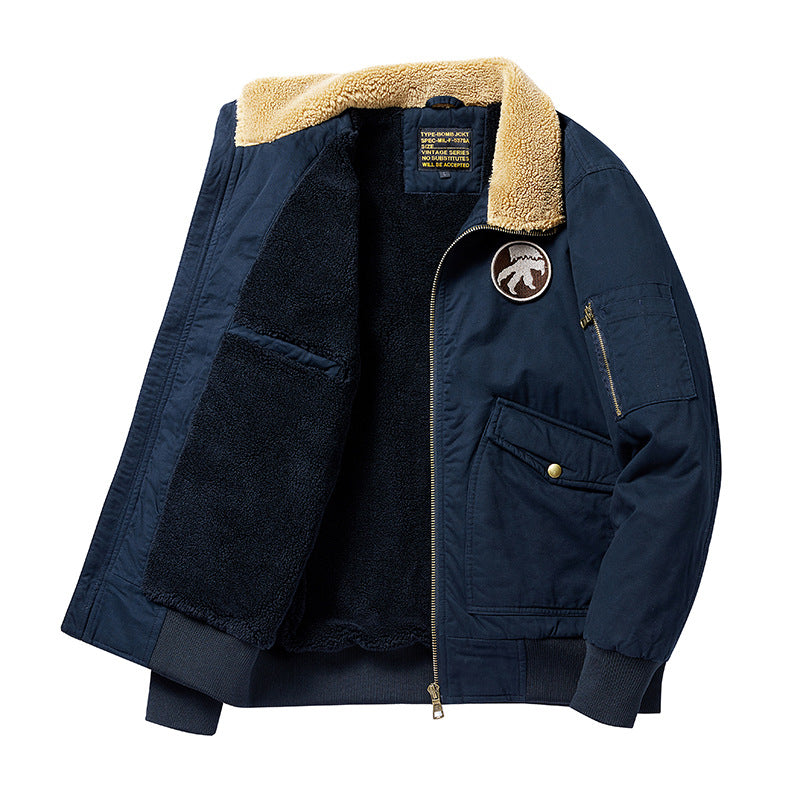 Men's Fleece-Lined Bomber Jacket