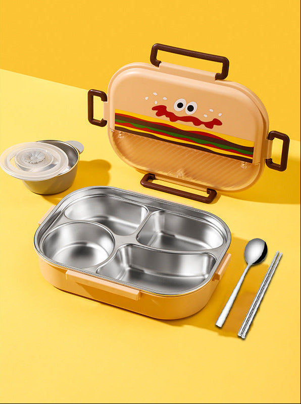 Cute Fast Food Stainless Steel Lunch Box Set