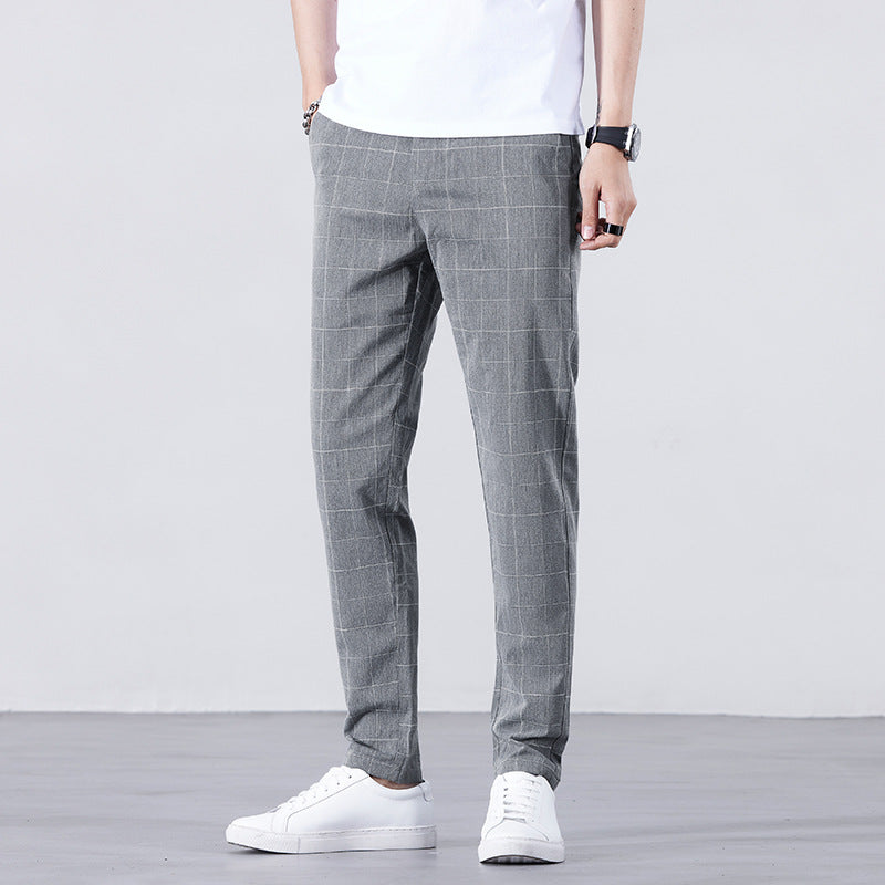Plaid Casual Trousers