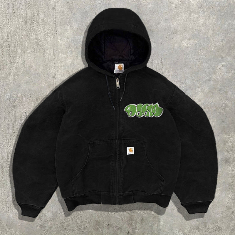 Men’s Hooded Utility Print Jacket