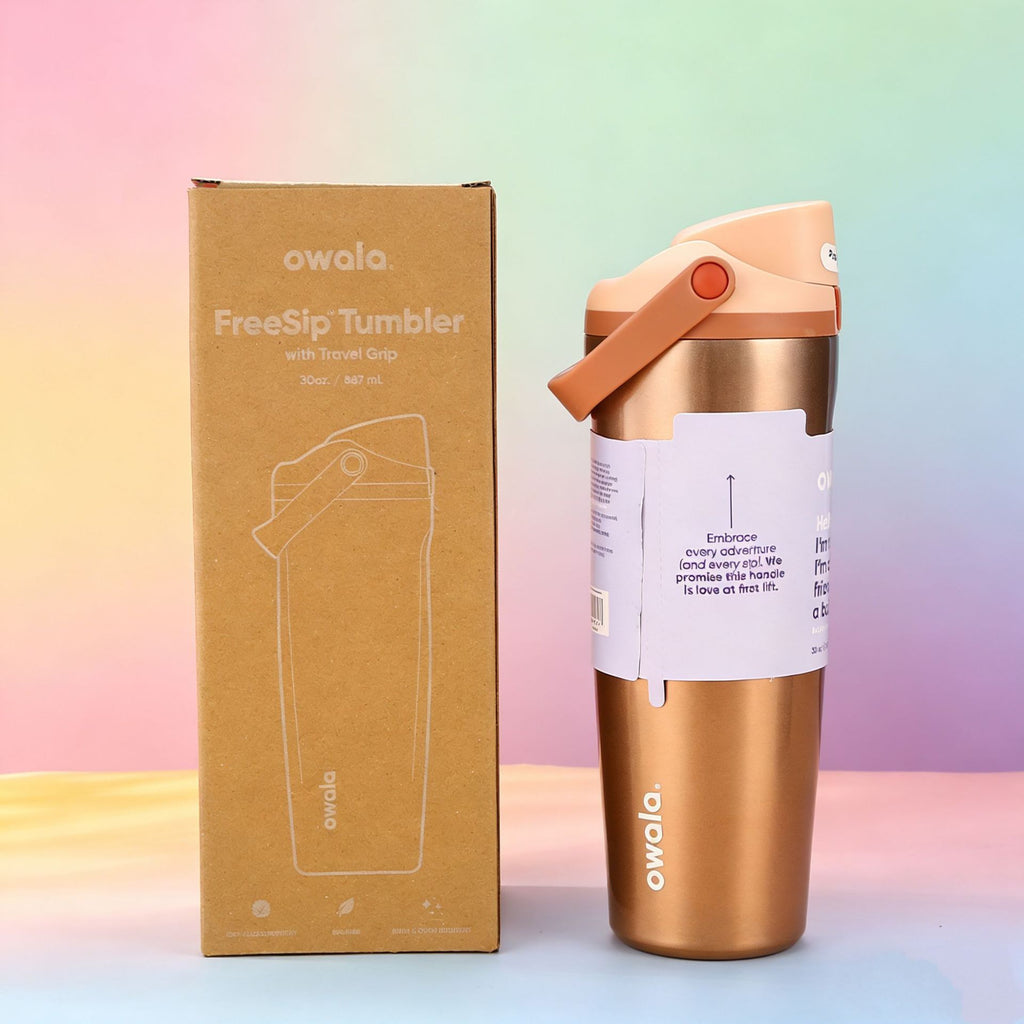 30oz Printed Insulated Water Bottle with Straw