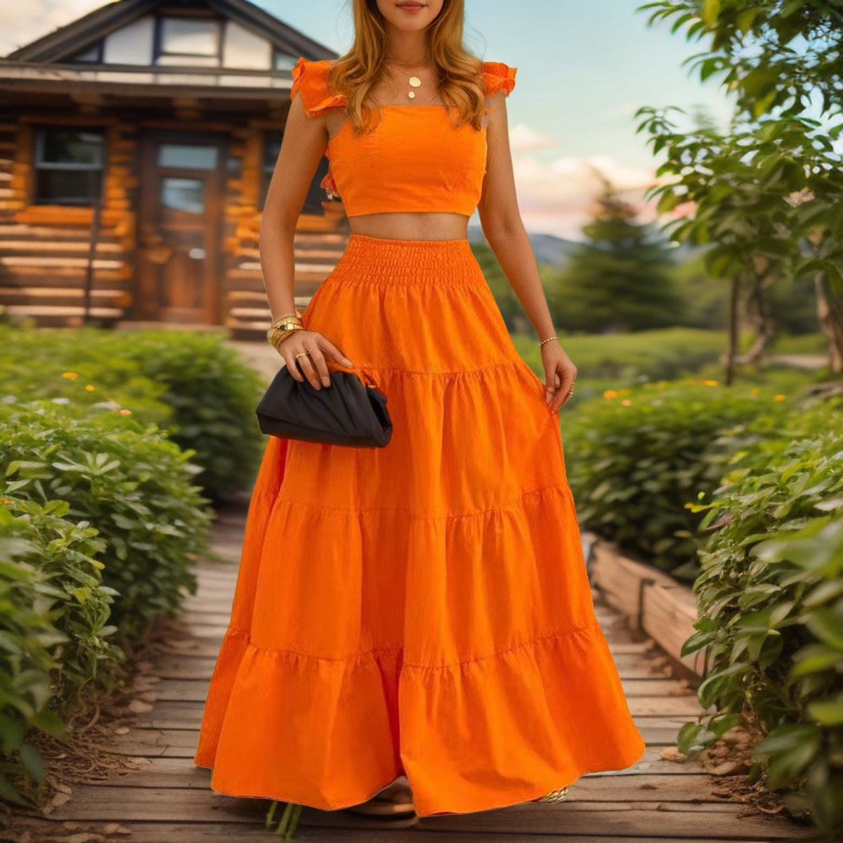 Two-Piece Swing Dress Set
