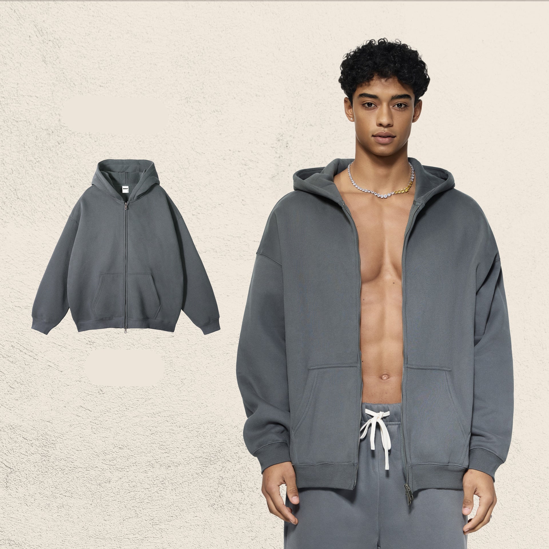 Heavyweight Thermal Dual-Zip Hoodie