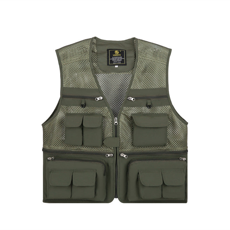 Multi-Pocket Utility Mesh Vest
