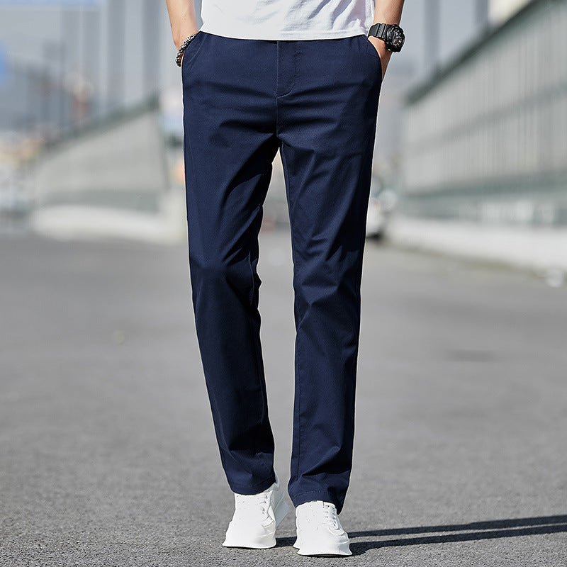 Casual Business Straight-Leg Slim-Fit Trousers