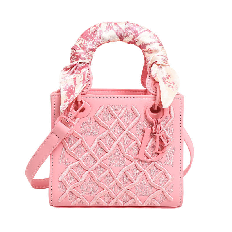 Embroidered Scarf Handbag