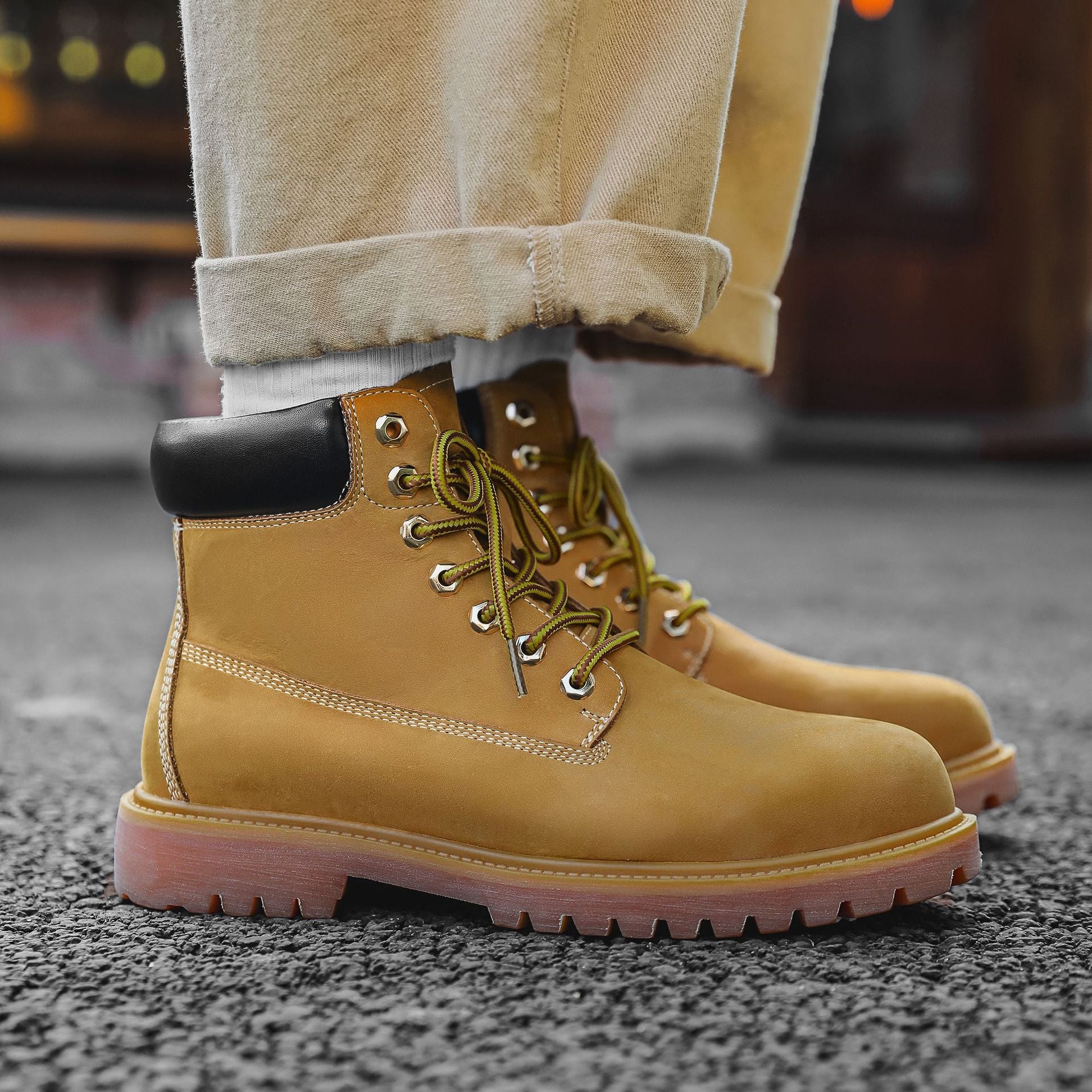 Classic Leather Lug-Sole Work Boots