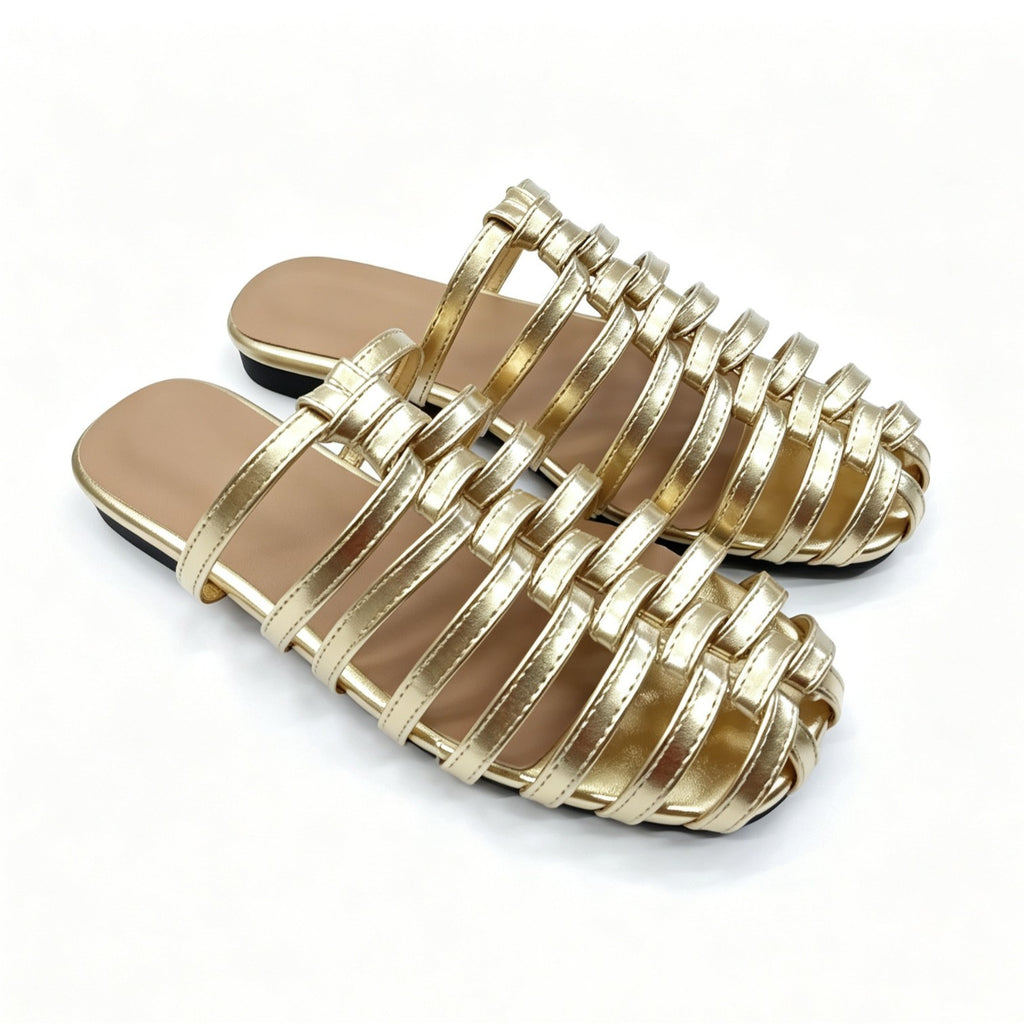 Woven Closed-Toe Slides