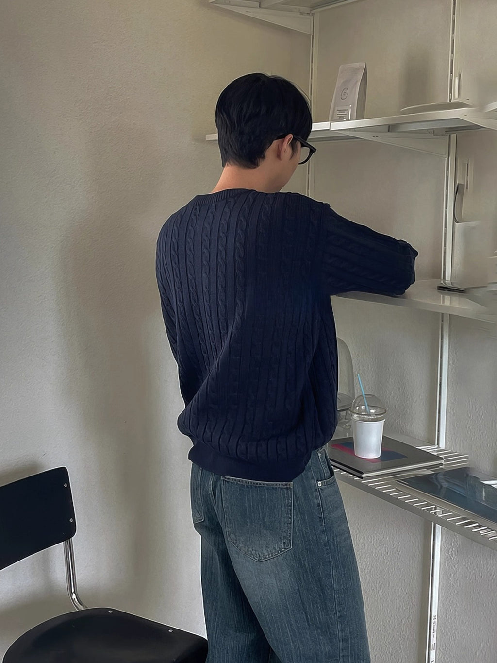 Cable Knit Henley Sweater