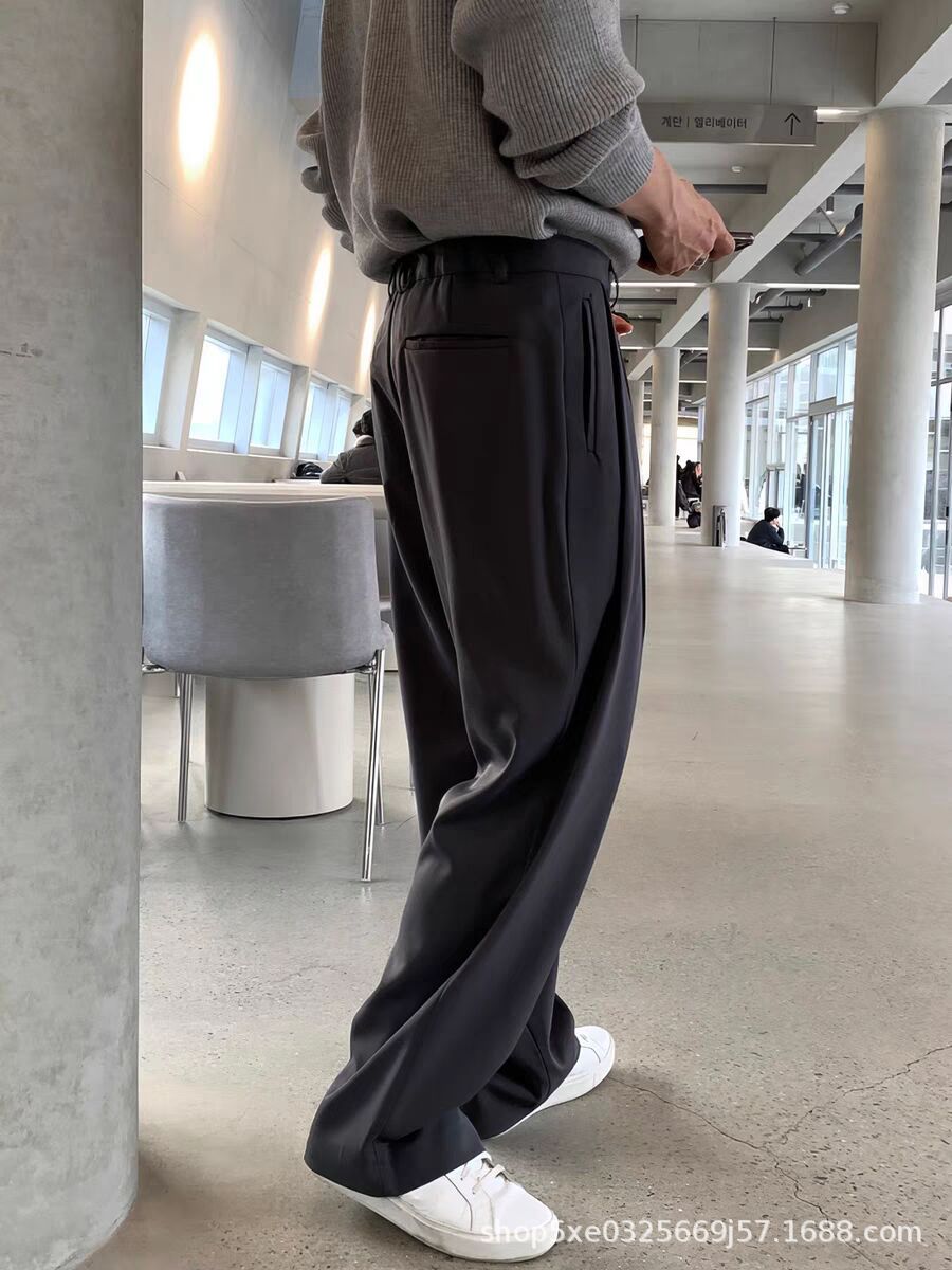 Pleated Wide-Leg Trousers