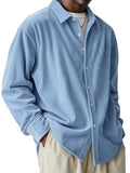 Oversized Ribbed Texture Corduroy Shirt