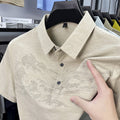 Men's Casual Short-Sleeve Polo Shirt — 180 2XL (140-160 recommended) / Khaki