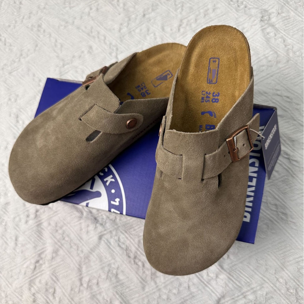 Birkenstock Leather Half-Slippers