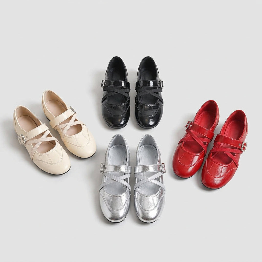 Cross-Strap Mary Janes
