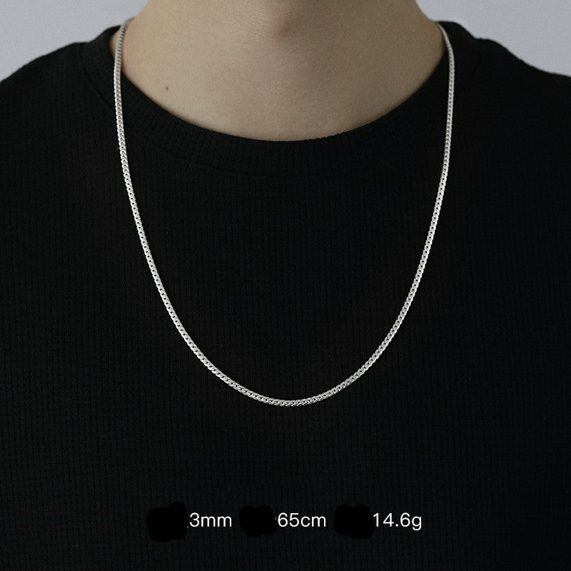 Minimalist Silver Plated Curb Chain