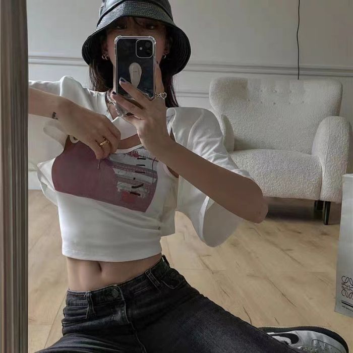 Cutout Layered Crop Top