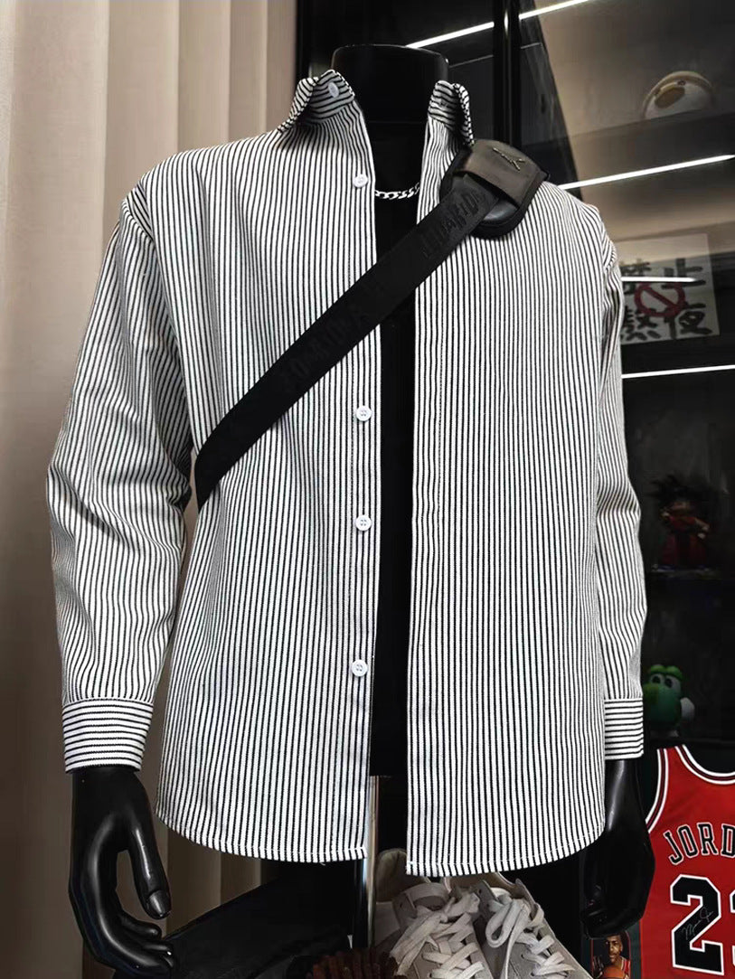Striped Retro Workwear Shirt