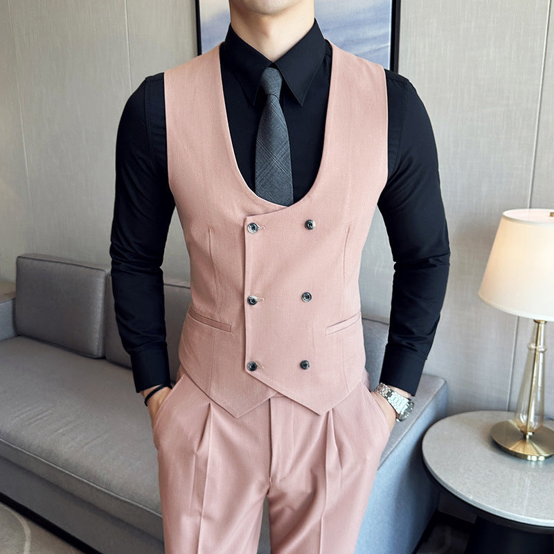 Men's Double-Breasted Modern Suit