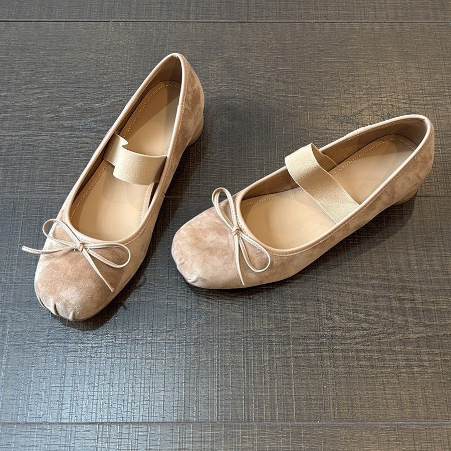 Square-Toe Bow Mary Janes