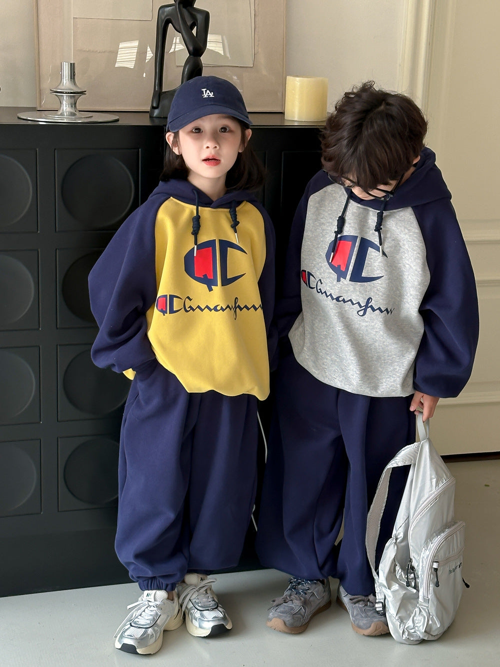 Kids' Letter Sweatshirt & Pants Set
