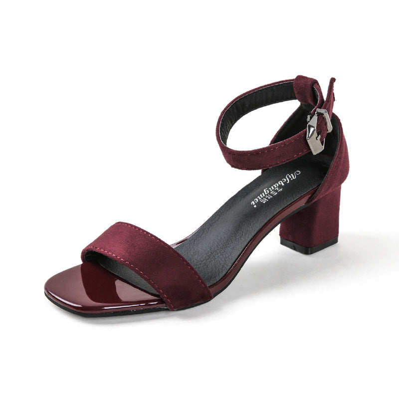 Ankle Strap Thick High Heels