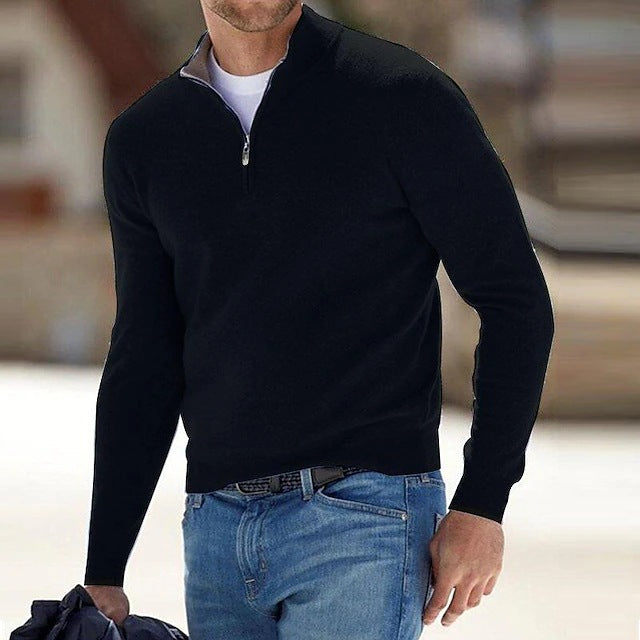 Men's Quarter-Zip Knit Pullover